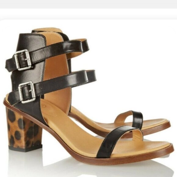 Maison Martin Margiela Shoes - Mm6 Maison Margiela Animal Print Hologram Heel Sandals size 38, 7.5-8